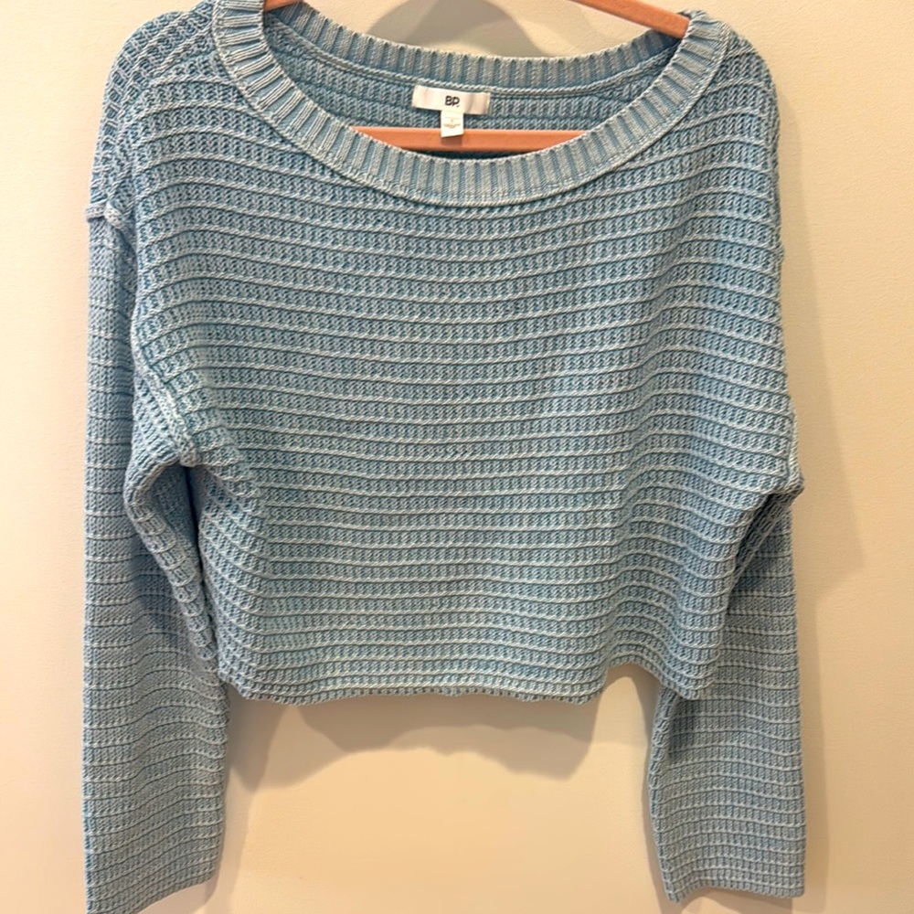BP Cropped Baby Blue Sweater